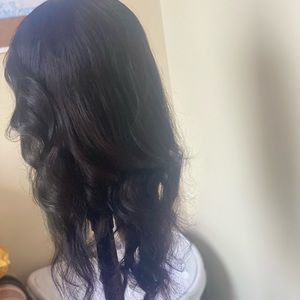 16” lace closure wig 100% human hair